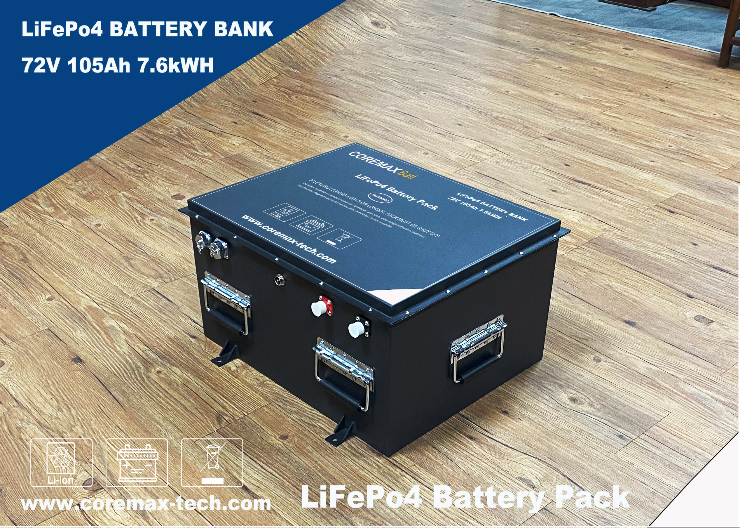 72v lithium ion 100Ah battery pack
