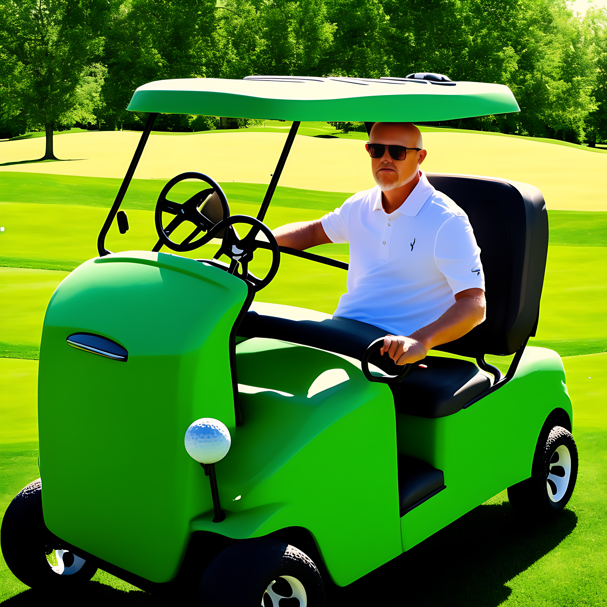 gray-golf-cart-a-men-sunshine-grass-art-photo-detail-face-961584989