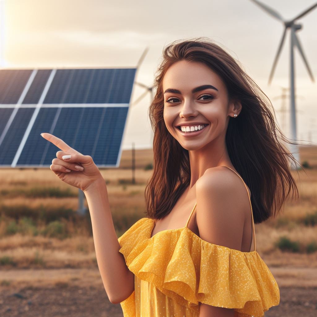 African Lady With Solar Panels CMX African Lady With Solar Panels CMX